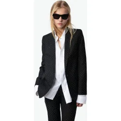 Zadig & Voltaire - Blazer de mujer Valse strass con cierre de botón