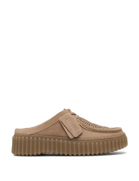 Suede Animal Print Lace Up Flatform Mules Multi female - Clarks - FashionsVida