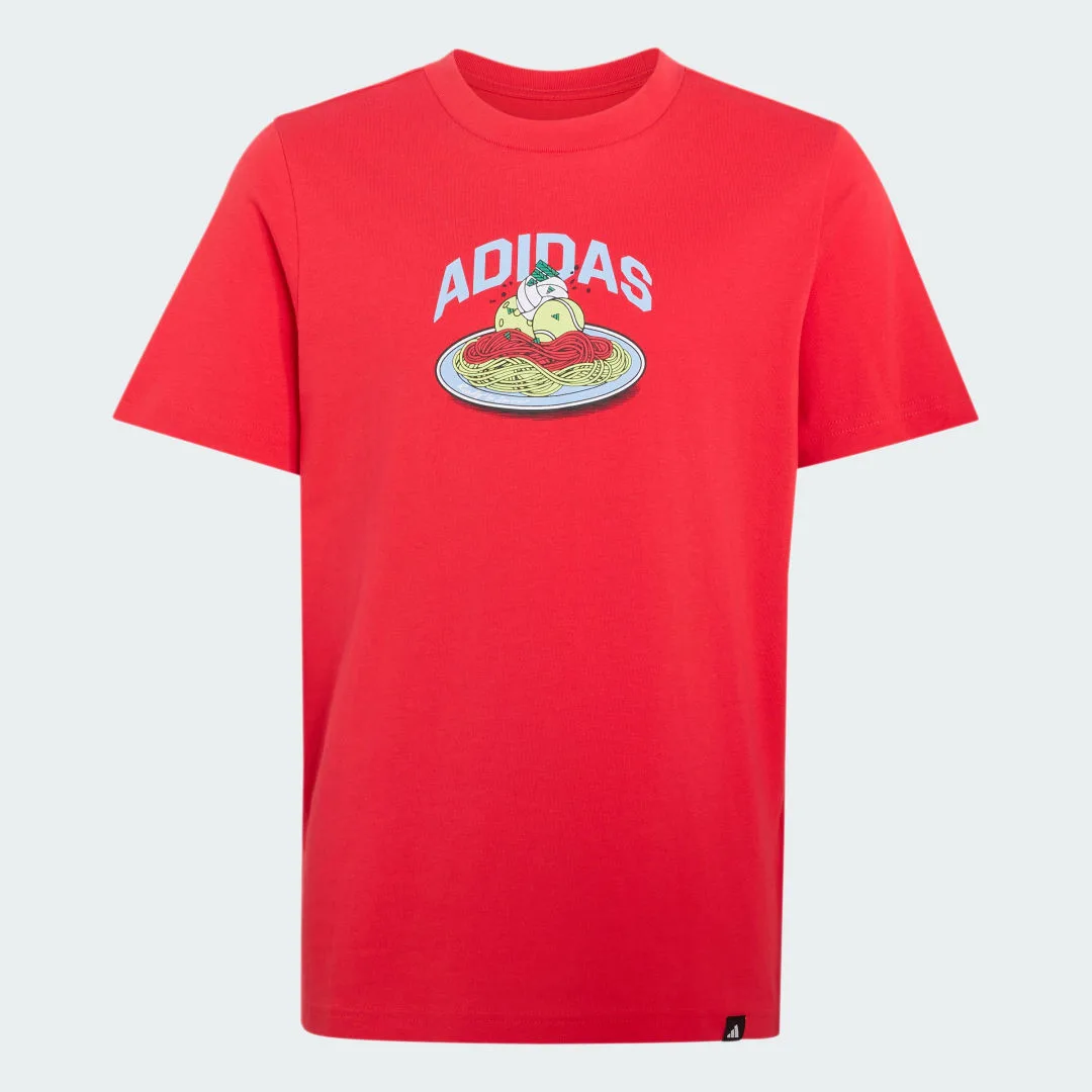 T-shirt Grafica Pasta Junior 7-8A Pure Ruby - Adidas - FashionsVida