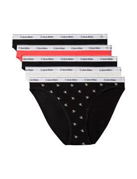 Pack Icon Logo Cotton Rich Bikini Knickers Multi female - Calvin Klein - FashionsVida
