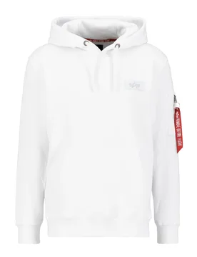 Industries Back Print Hoodie White S Herren - ALPHA - FashionsVida