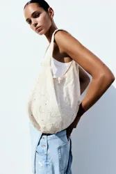 Embroidered Tote Bag (Size: )