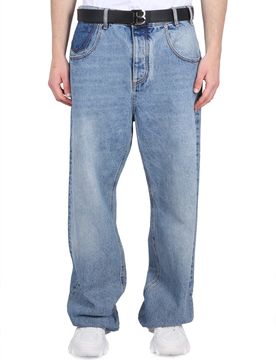 Contrast-pocket Wide-leg Jeans