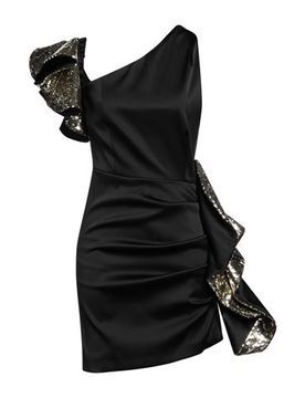 Minivestido Mujer Negro 38 Mujer
