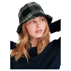 Vita Hat Olive Green Check S-M Men,Women