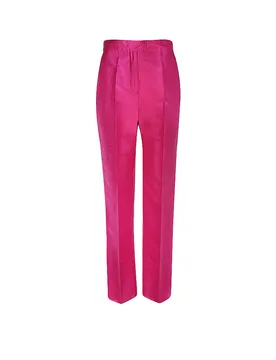 Pantaloni di seta SHANTUNG rosa 38 - Max Mara - FashionsVida