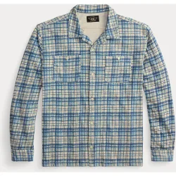 Sobrecamisa de hombre de algodón con bolsillos en el pecho Double RL