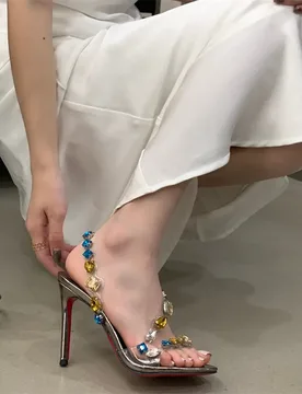 Women's Shoes Luxury Rhinestone Sexy Banquet High Heels Designer Shoes for Women Summer New High Heel Sandals Sandalias De Mujer - Aliexpress - FashionsVida