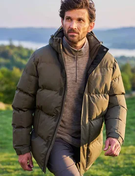 Snow Mens Padded Jacket - Green - Green - Size: XS - Mountain Warehouse - FashionsVida