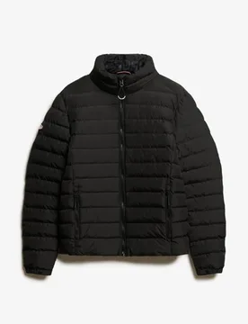 Superdry Herren Fuji Bedruckte Steppjacke Schwarz - Größe: M - 119.99 - FashionsVida