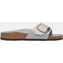 Sandalias mujer Madrid hebilla grande cuero natural esmaltado
