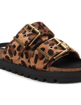 Sandalias planas de mujer con doble tira de hebillas - Refresh - FashionsVida