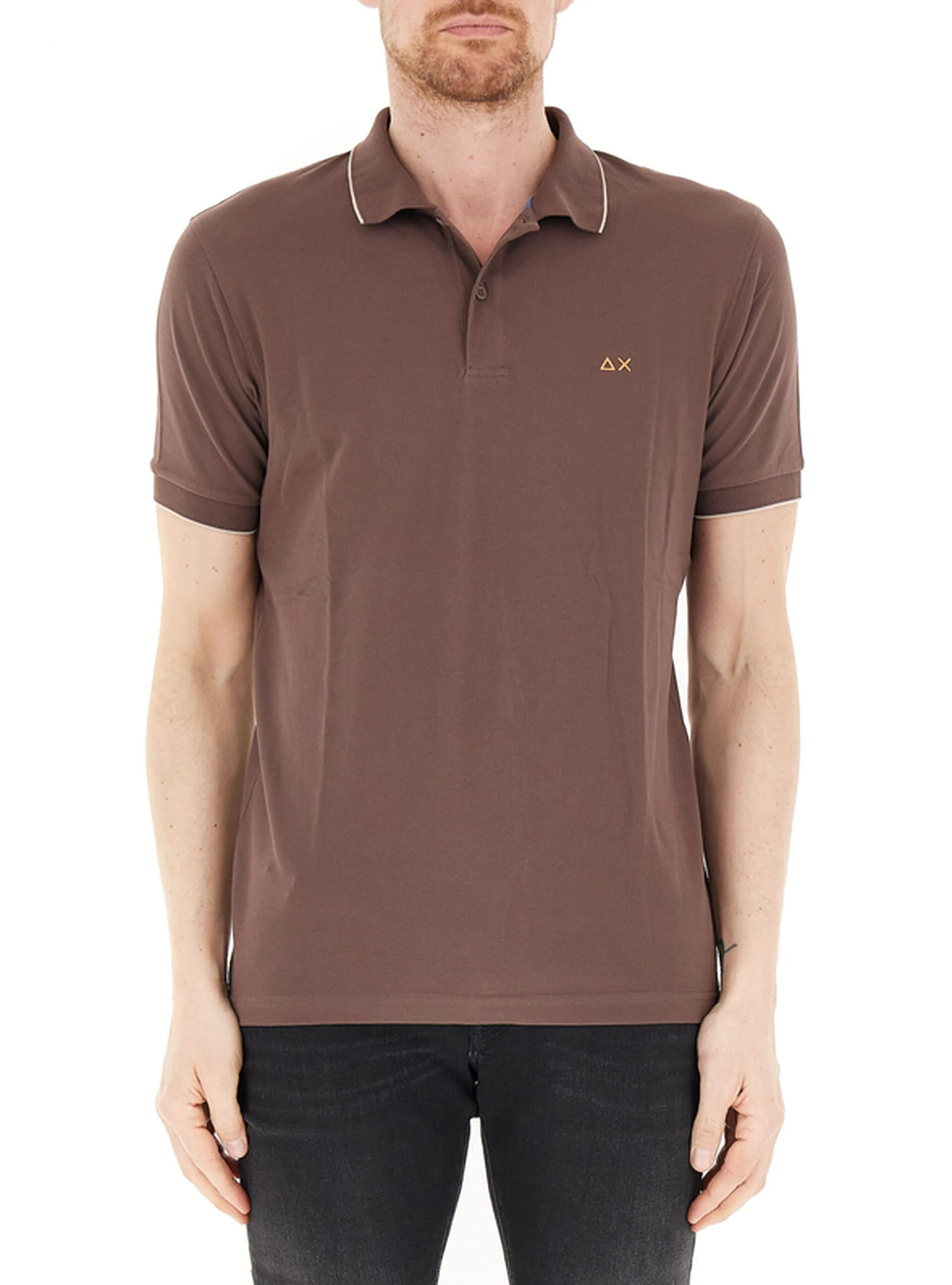 SUN68 Polo maniche corte MARRONE S - Sun68 - FashionsVida
