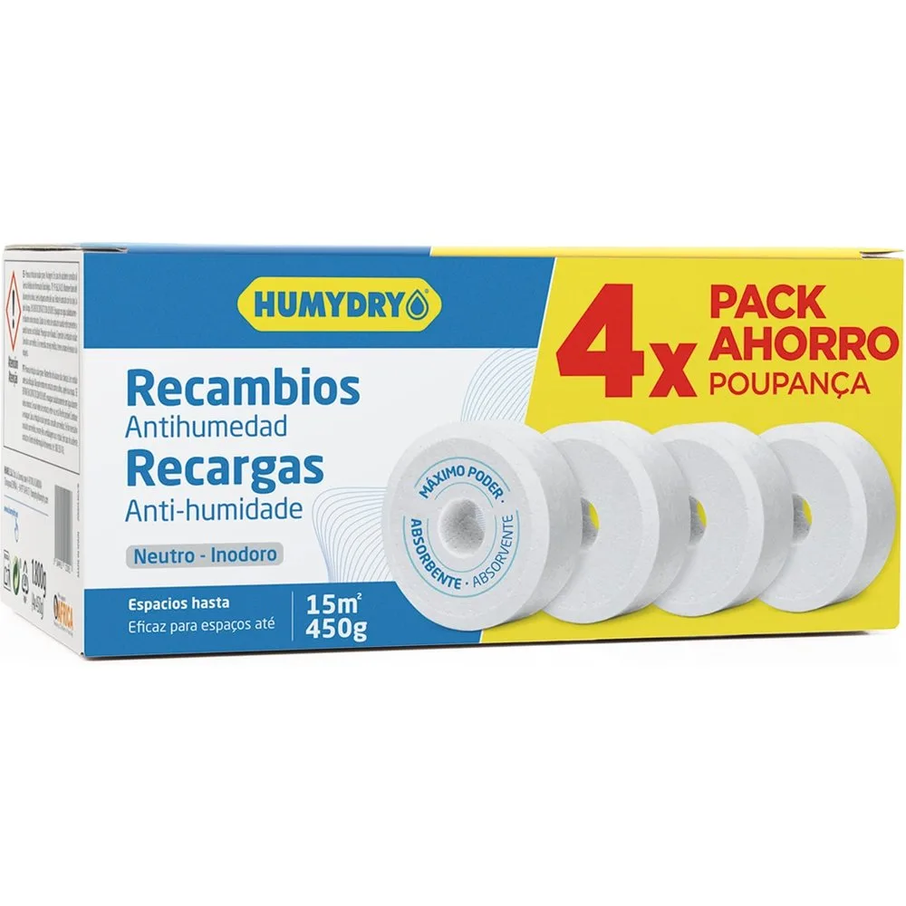 Recambios en Tableta 4 x 450 g - Humydry - FashionsVida