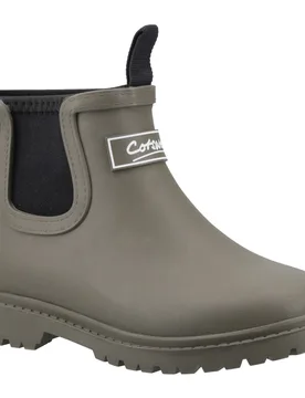 Kids Unisex Barton Tpr+neoprene Khaki Wellington Boots Rubber - Size Uk 1 - Cotswold - FashionsVida