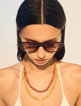 Lunettes De Soleil Rétro Marron