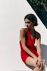 Pull&Bear Short Red Dress (Size: )