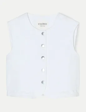 Closed Weste Denim Weiß L - Closed - FashionsVida