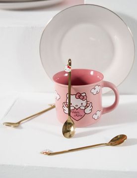 Set di cucchiaini con ciondoli Hello Kitty - oro