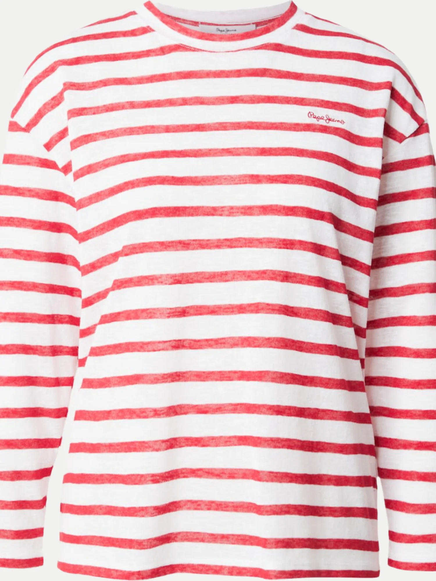 Gestreiftes Langarm-Shirt Rot M - Pepe jeans - FashionsVida