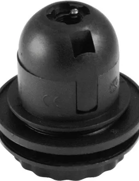 Portalámparas Termoplástico Cuerpo Roscado E-27 Negro Brico - SIMON - FashionsVida