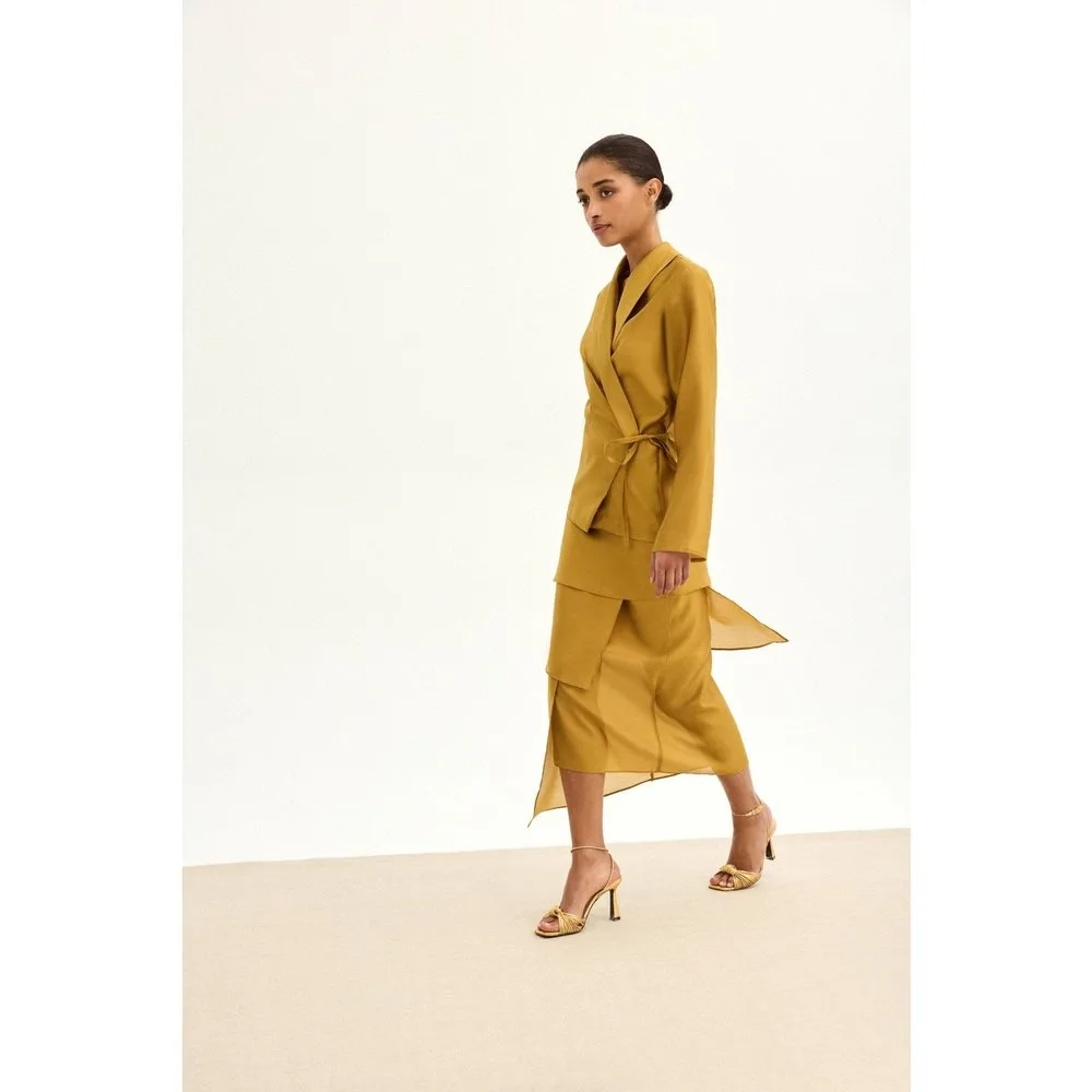 Chaqueta de mujer de organza y corte recto - Bimani - FashionsVida