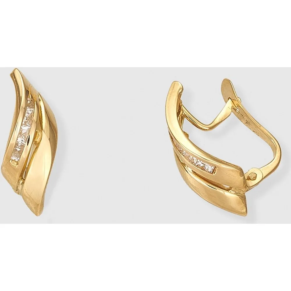 Pendientes de oro con circonitas - El Corte Inglés - FashionsVida