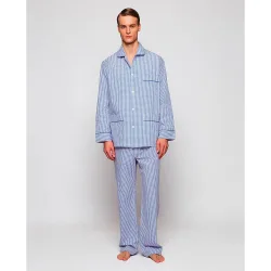 Pijama largo de hombre de cuadros