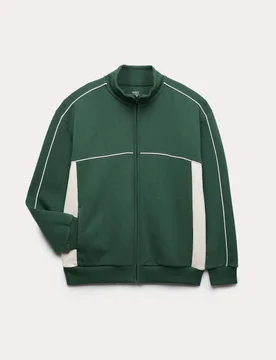 Cotton Rich Zip Through Sweatshirt (6-16 Yrs) Green male - M&S - FashionsVida