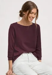 Arm Shirt mit U-Boot-Ausschnitt female Rot