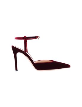 Sculpted Heeled Pump with Velvet-Effect Upper