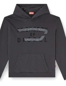 Sudadera con capucha de hombre de algodón con aplique de D - Diesel - FashionsVida