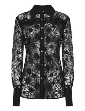 Pinko Camicia In Tulle E Pizzo