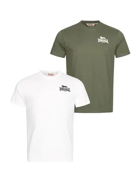 T-shirt à Manches Courtes Blairmore 2 Unités Green / White 4XL - Lonsdale - FashionsVida