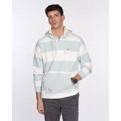 Harper & Neyer - Sudadera de hombre de rayas con capucha