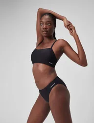 Solid Racerback Bikini Top Black female