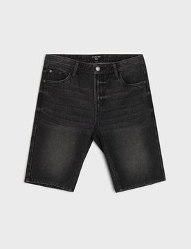 Pantaloncini in denim - grigio
