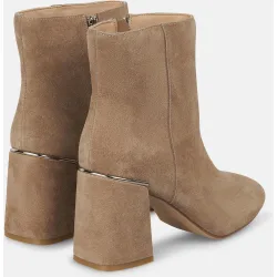 Botines básicos de mujer con tacón y detalle metálizado
