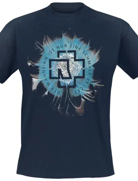 T-Shirt - Wahnsinn - S bis 3XL - für Männer - Größe XL - navy - Lizenziertes Merchandise! - Männer - male - Rammstein - FashionsVida