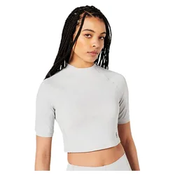 Maglietta A Maniche Corte Run 3/ Tight Crop Moonlight Grey XL