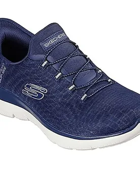 Baskets Slip-ins® Summits Classy Night Navy Mesh / Silver Trim EU 36 - Skechers - FashionsVida