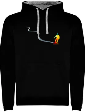 Sweat à Capuche Snowboard Track Two-colour Black / Grey 3XL - Kruskis - FashionsVida