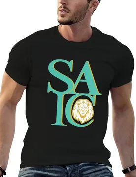 School of the Art Institute of Chicago Gold Lion T-Shirt t shirts for man pack cotton man t shirt luxury T-Shirt - Aliexpress - FashionsVida