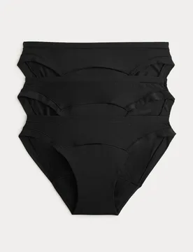 Pack Heavy Absorbency flexifit modal Bikini period knickers Black female - M&S - FashionsVida
