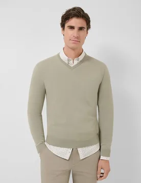 Jersey de hombre cuello pico high twist - Roberto Verino - FashionsVida