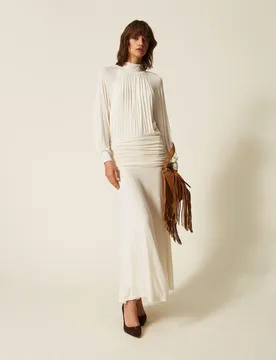 Twinset Robe longue avec drapés - TWINSET - FashionsVida