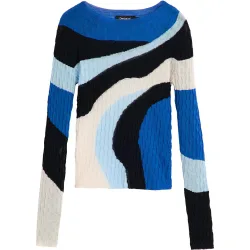 Desigual - Jersey punto azul