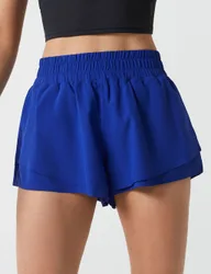 Sydney High Waisted Running Shorts Cobalt female
