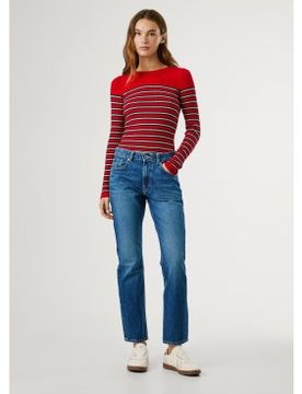 Para mujer. PL2047304A3 Jeans Straight Mary (25/30), Casual, Algodón, Denim