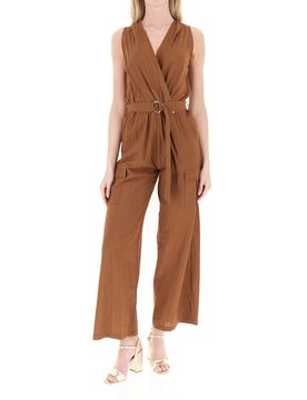 Jumpsuit smanicata MARRONE S